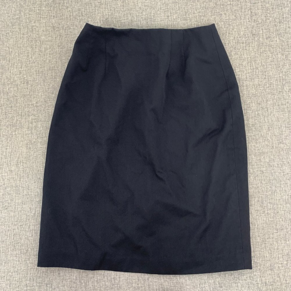 Vintage Valerie Stevens Pencil Skirt 100% Pure Wool Black Size 8‎ Lined Zipper
